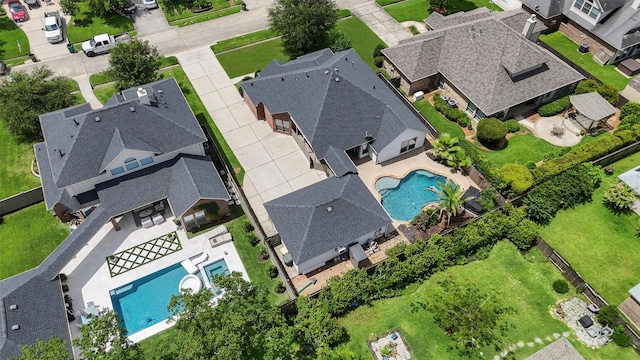 527 Oak Ridge Grove Cir, Spring, TX 77386 - aerial view of residential area with a pool area