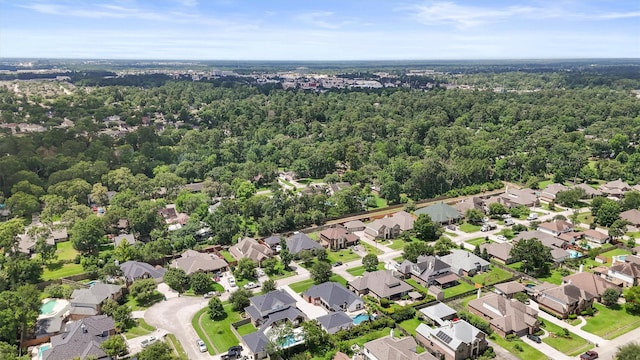 527 Oak Ridge Grove Cir, Spring, TX 77386 - aerial view of residential area featuring a heavily wooded area