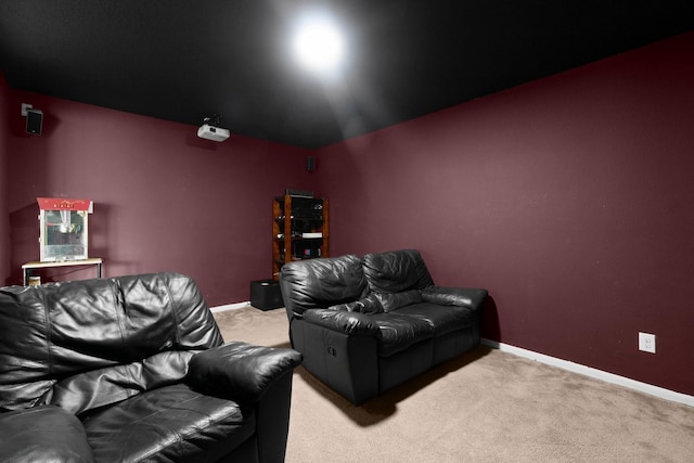 9931 Chimney Swift Ln, Conroe, TX 77385 - cinema with carpet flooring and baseboards