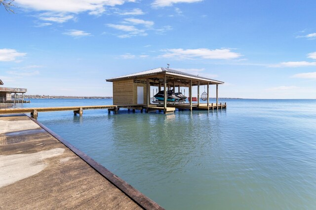 246 Indian Falls Ln, Livingston, TX 77351 - dock area with a water view and boat lift