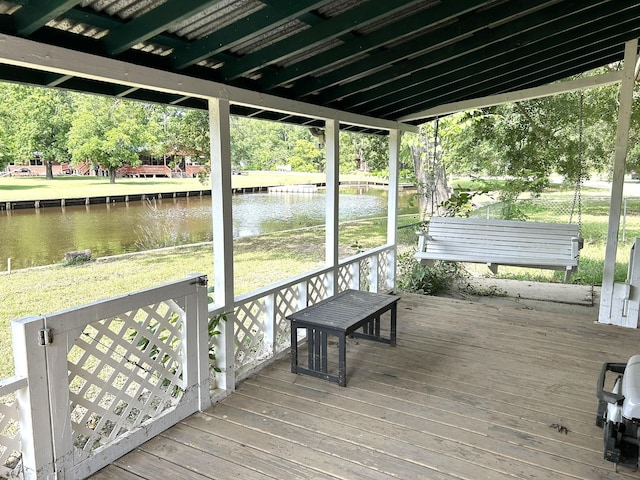 320 Deer Run Rd, Trinity, TX 75862 - deck featuring a water view