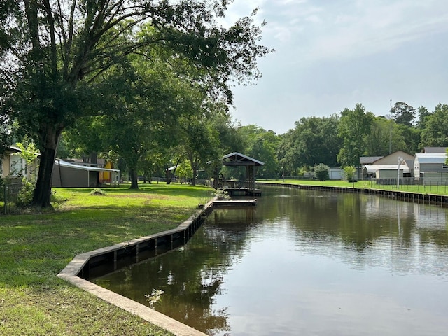 320 Deer Run Rd, Trinity, TX 75862 - dock featuring a water view and a lawn