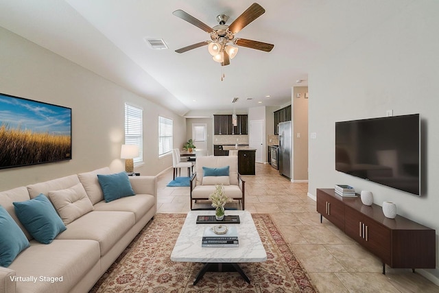 1603 N City Oaks Ln, Houston, TX 77047 - living area featuring baseboards and ceiling fan