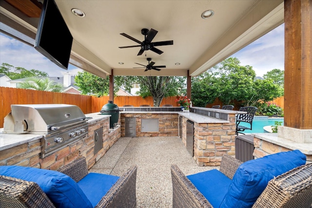 2122 Misty River Trl, Kingwood, TX 77345 - fenced backyard featuring an outdoor living space