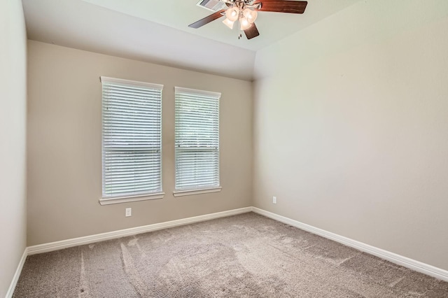 2044 Doolan Dr, Conroe, TX 77301 - empty room with baseboards, carpet, and a ceiling fan