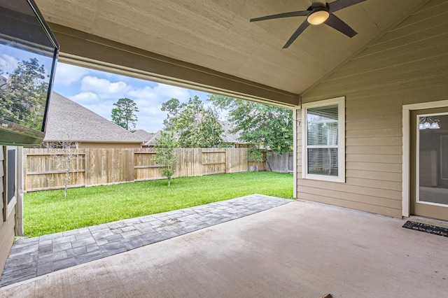 2044 Doolan Dr, Conroe, TX 77301 - view of patio / terrace with a ceiling fan