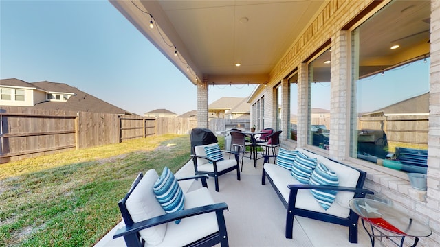 2002 Village Orchard Ln, Katy, TX 77423 - view of patio / terrace with an outdoor living space