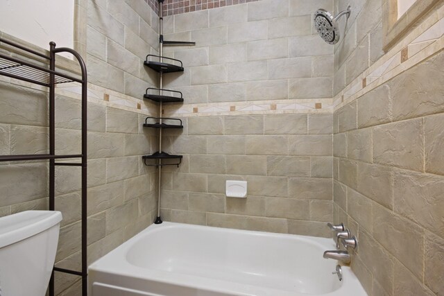 14922 Sandy Creek Dr, Houston, TX 77070 - full bathroom featuring toilet and bathing tub / shower combination