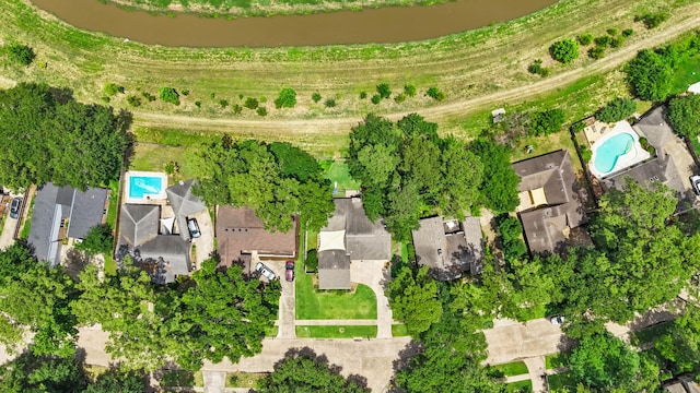 14922 Sandy Creek Dr, Houston, TX 77070 - aerial perspective of suburban area featuring a pool