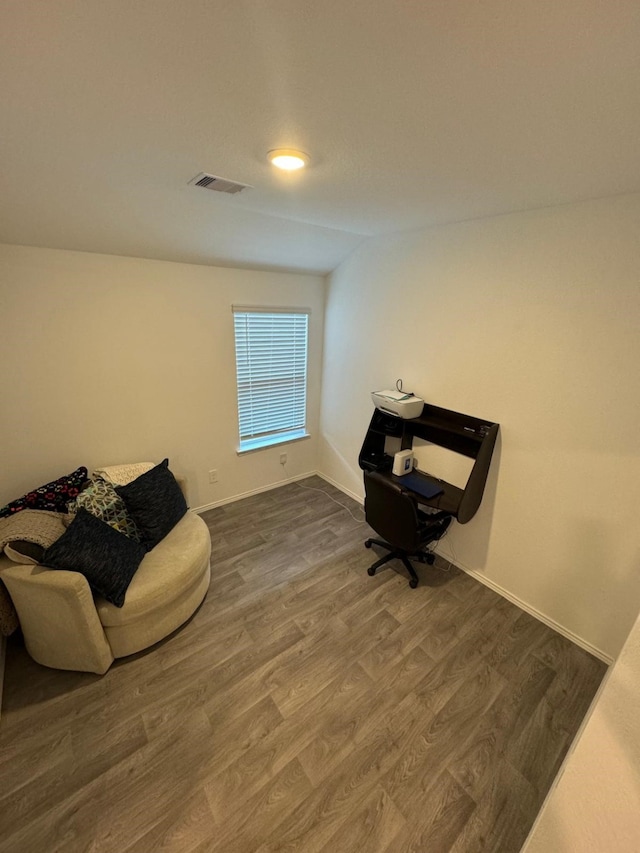10026 Rose Mallow Ln, Magnolia, TX 77354 - sitting room featuring dark wood-style flooring and baseboards