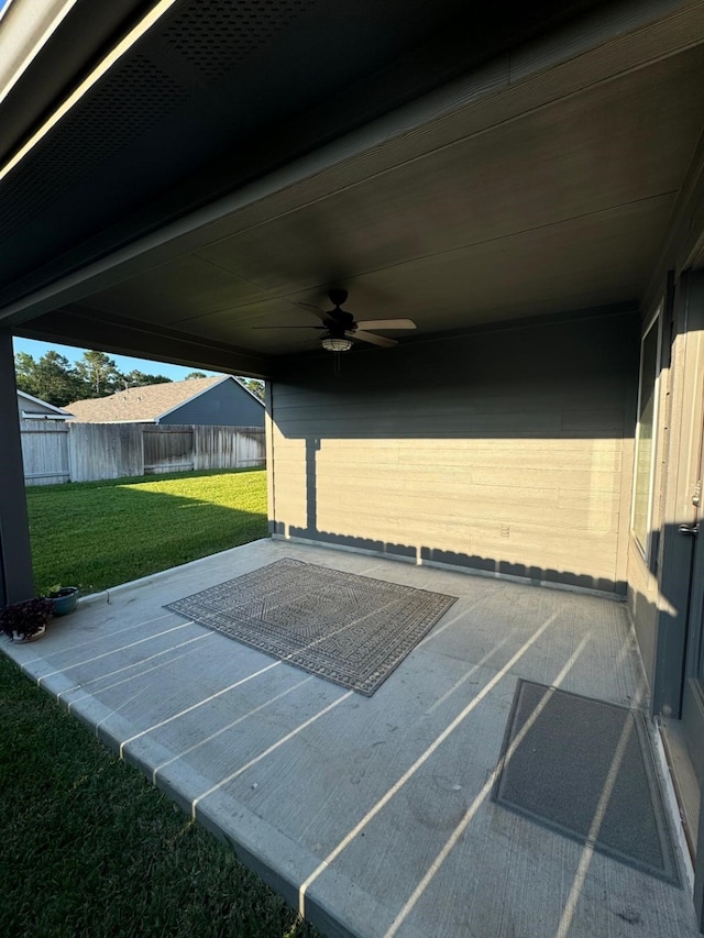 10026 Rose Mallow Ln, Magnolia, TX 77354 - view of patio with a ceiling fan