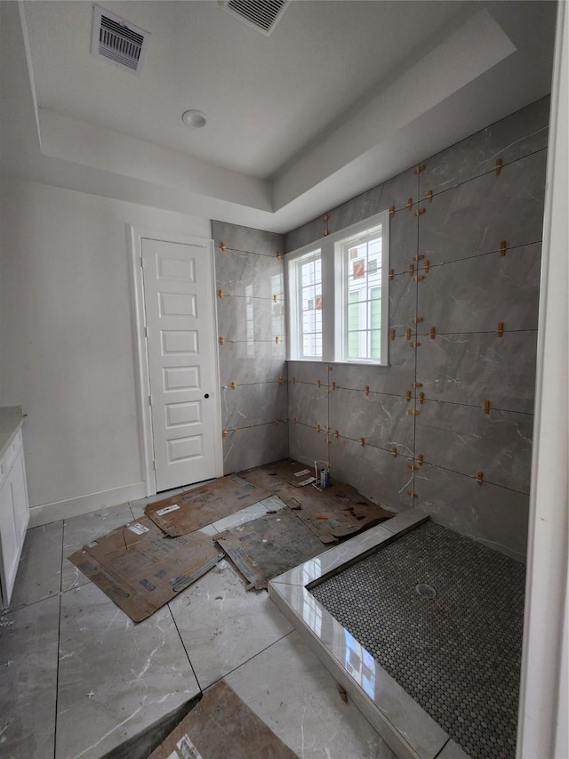 14007 Memorial Reserve Pl, Houston, TX 77079 - foyer entrance with a tray ceiling and baseboards