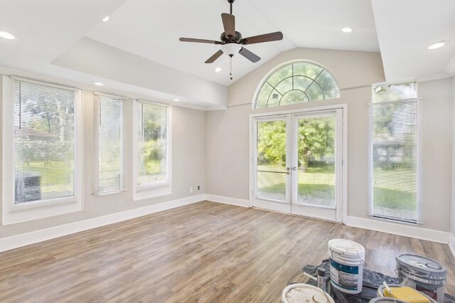 208 Preston St, La Marque, TX 77568 - unfurnished sunroom featuring french doors and lofted ceiling