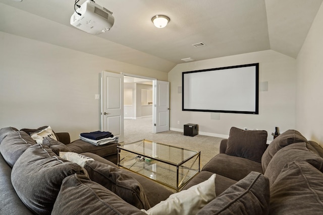 9810 Mount Whitney, Missouri City, TX 77459 - carpeted cinema room featuring vaulted ceiling and baseboards