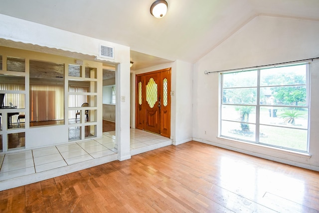 8602 Ariel St, Houston, TX 77074 - entrance foyer with lofted ceiling and wood finished floors