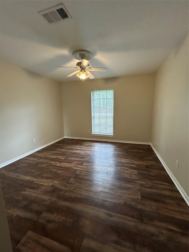 203 Ridgewood Dr, Spring, TX 77386 - spare room featuring dark wood finished floors and ceiling fan
