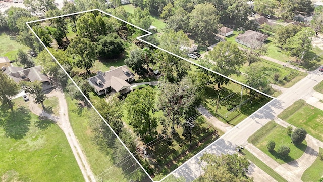 236 Mcfarland Rd, Houston, TX 77060 - aerial perspective of suburban area with property parcel outlined