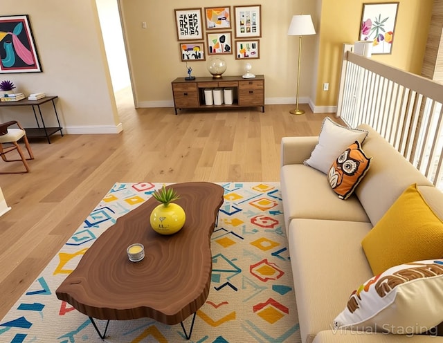6658 Radley Dr, Spring, TX 77379 - living area featuring wood finished floors and baseboards