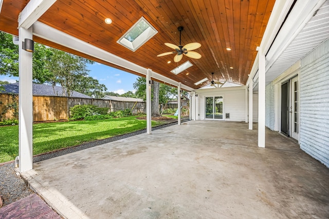 10718 Dunlap St, Houston, TX 77096 - view of patio / terrace featuring a ceiling fan