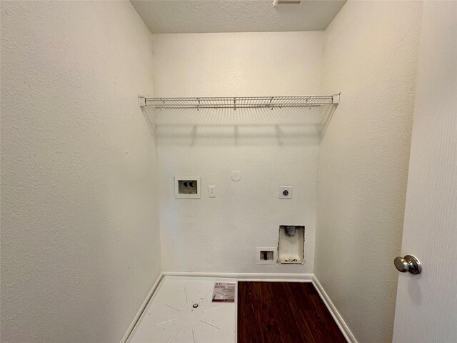 15507 Liberty Bluff Dr, Houston, TX 77049 - washroom with hookup for an electric dryer, baseboards, hookup for a washing machine, and hookup for a gas dryer