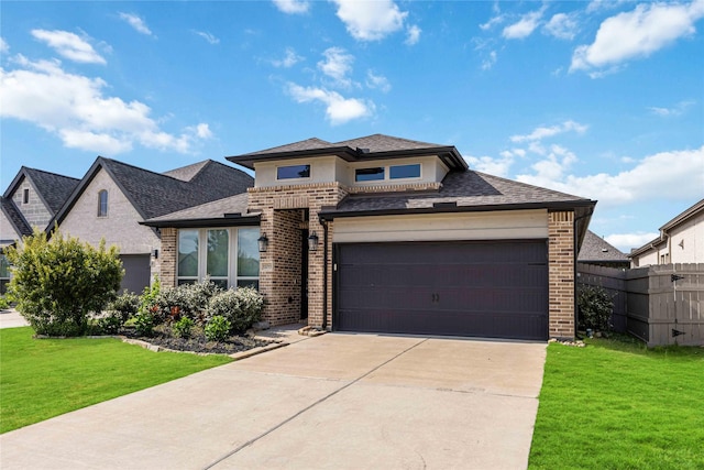 15711 Autumn Sun Ct, Conroe, TX 77302 - view of front of home featuring brick siding, concrete driveway, a shingled roof, and an attached garage