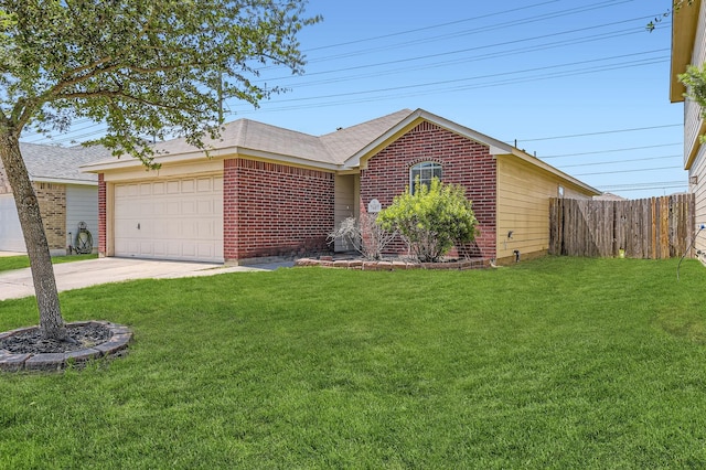 7607 Friesian Meadow Ln, Humble, TX 77338 - view of front facade with brick siding, an attached garage, driveway, and roof with shingles