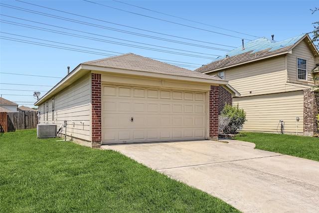 7607 Friesian Meadow Ln, Humble, TX 77338 - detached garage featuring cooling unit