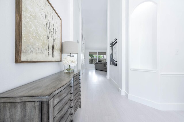24034 River Place Dr, Katy, TX 77494 - hallway with wood finished floors and baseboards