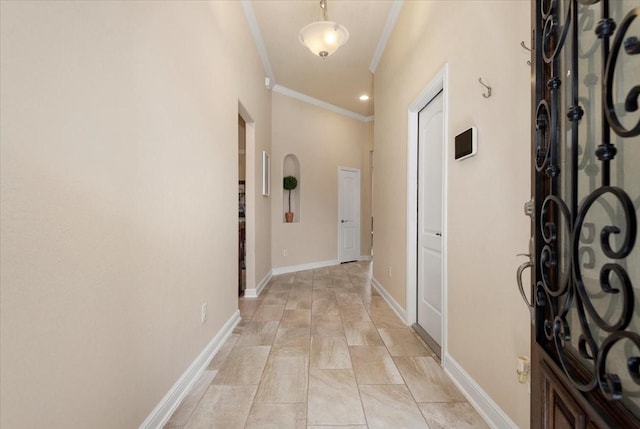 15031 Appian Oak St, Cypress, TX 77429 - foyer featuring ornamental molding and baseboards