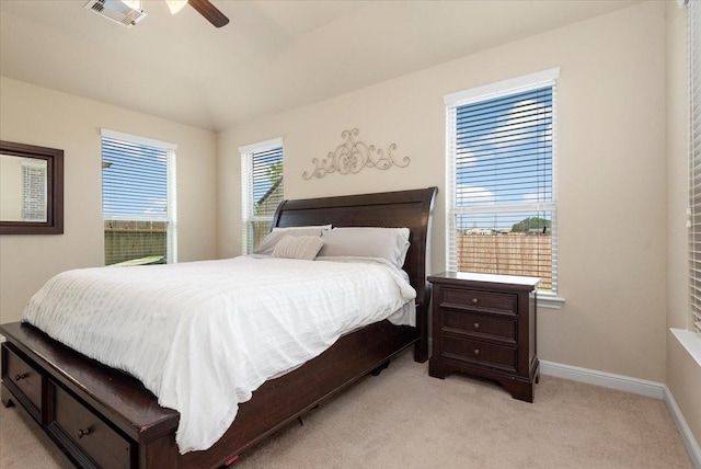 15031 Appian Oak St, Cypress, TX 77429 - bedroom with baseboards, light colored carpet, and ceiling fan