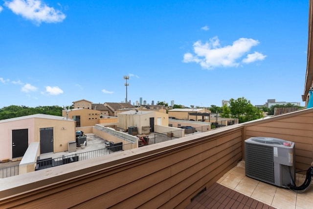 111 E 2nd St, Houston, TX 77007 - balcony with central AC unit