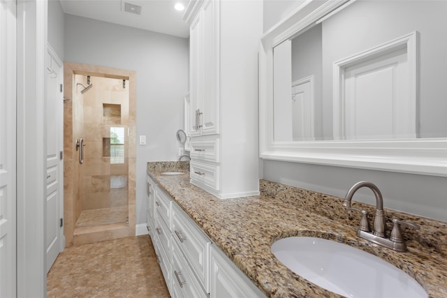 610 S Shady Ln, Shoreacres, TX 77571 - full bath with double vanity and a stall shower
