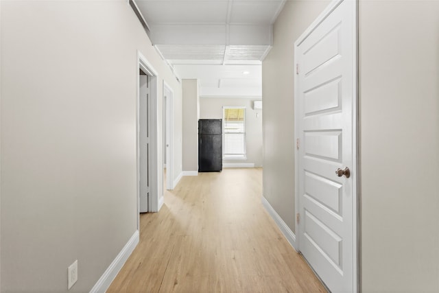 610 S Shady Ln, Shoreacres, TX 77571 - corridor with baseboards and light wood-style floors
