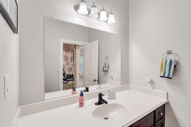 27326 S Karaugh Dr, Richmond, TX 77406 - bathroom with vanity and curtained shower