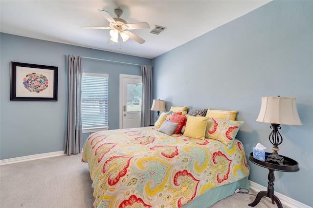 27326 S Karaugh Dr, Richmond, TX 77406 - carpeted bedroom with baseboards and ceiling fan