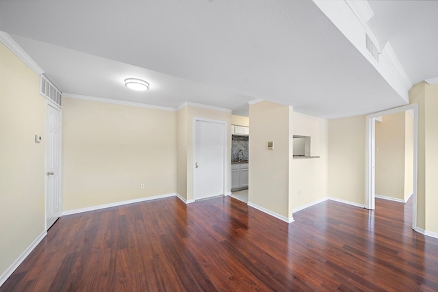 8429 Hearth Dr Unit 8, Houston, TX 77054 - empty room featuring wood finished floors, ornamental molding, and baseboards