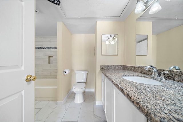 8429 Hearth Dr Unit 8, Houston, TX 77054 - full bath with vanity, toilet, baseboards, and bathing tub / shower combination