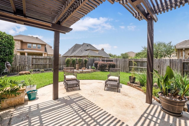 9811 Orchid Cove Ct, Cypress, TX 77433 - view of patio / terrace featuring a pergola