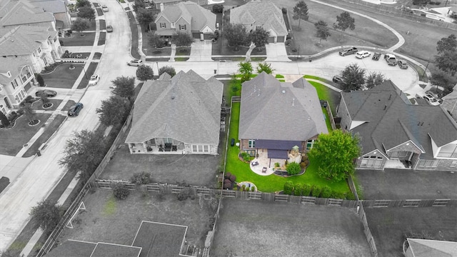 9811 Orchid Cove Ct, Cypress, TX 77433 - aerial view of residential area with property parcel outlined