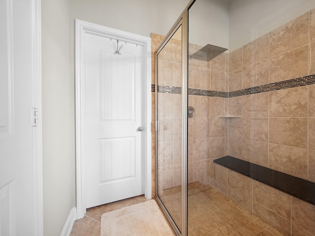 4202 Lodge Ranch Ct, Fulshear, TX 77441 - full bathroom featuring a shower stall and tile patterned floors