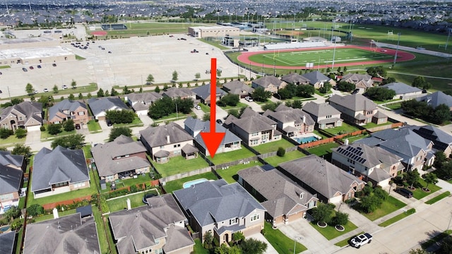4202 Lodge Ranch Ct, Fulshear, TX 77441 - aerial view of property and surrounding area with nearby suburban area