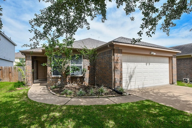 3030 Barkers Crossing Ave, Houston, TX 77084 - view of front facade with brick siding, a garage, and concrete driveway
