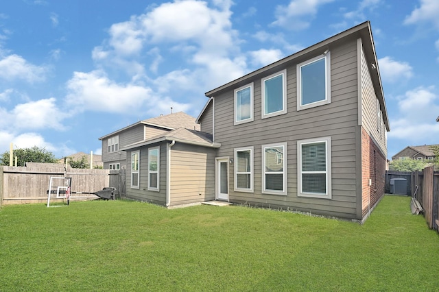 14806 Meadow Acre Trl, Houston, TX 77049 - rear view of house with central air condition unit