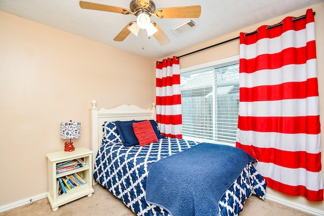 18178 Holly Green Dr, Houston, TX 77084 - bedroom featuring carpet flooring, baseboards, and ceiling fan