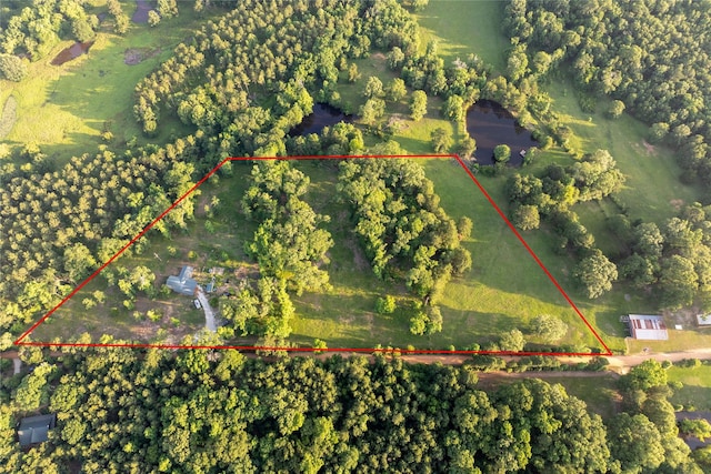 5332 County Road 1180, Kennard, TX 75847 - aerial view of property and surrounding area with property boundaries highlighted