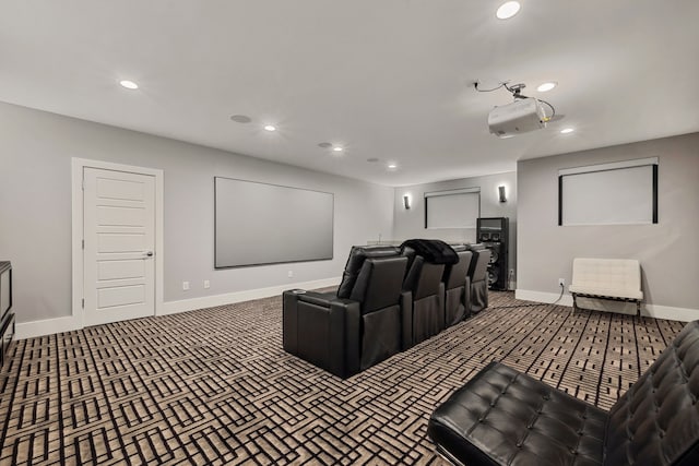 27457 S Lazy Meadow Way, Spring, TX 77386 - carpeted home theater room featuring recessed lighting and baseboards