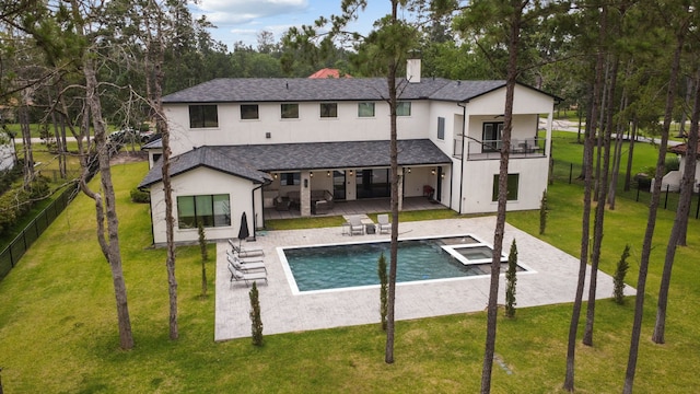 27457 S Lazy Meadow Way, Spring, TX 77386 - view of swimming pool with a patio and a pool with connected hot tub