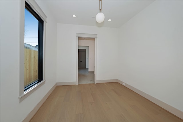 1253 Lamonte Ln, Houston, TX 77018 - spare room with light wood finished floors, baseboards, and recessed lighting