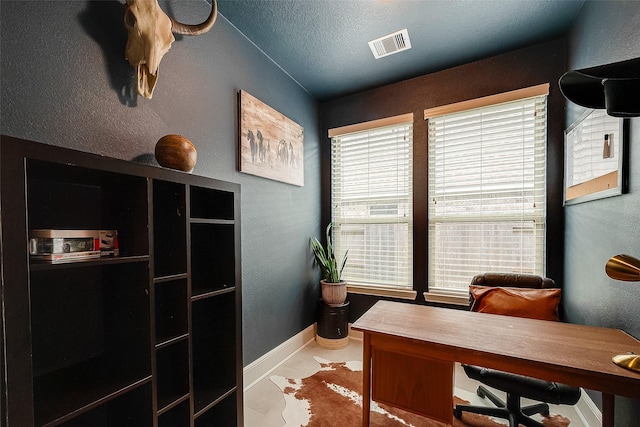 2625 Blooming Field Ln, Conroe, TX 77385 - office space with a textured wall and baseboards