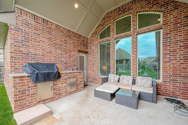 2625 Blooming Field Ln, Conroe, TX 77385 - view of patio / terrace featuring an outdoor hangout area